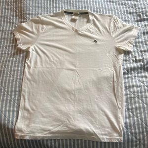 White Abercrombie and Fitch v neck tee